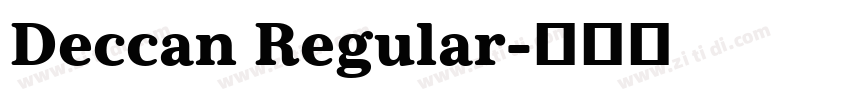 Deccan Regular字体转换